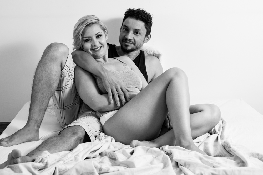 Casal Boudoir<br>Preto e Branco - casal 1